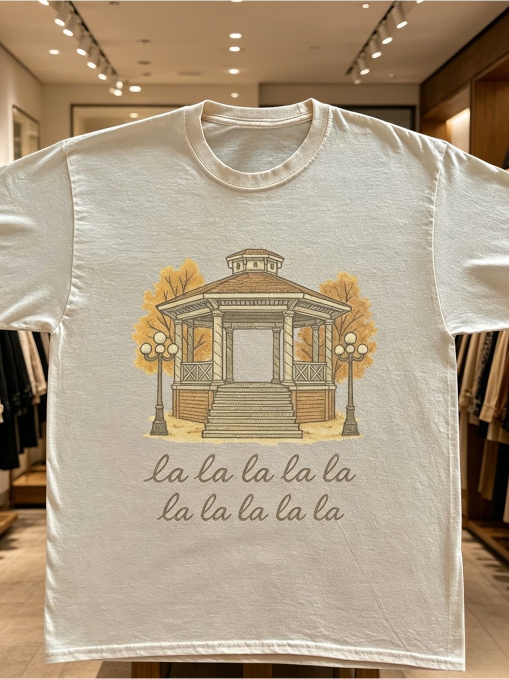 Cozy Stars Hollow vibes White printed T-shirt for both men and women